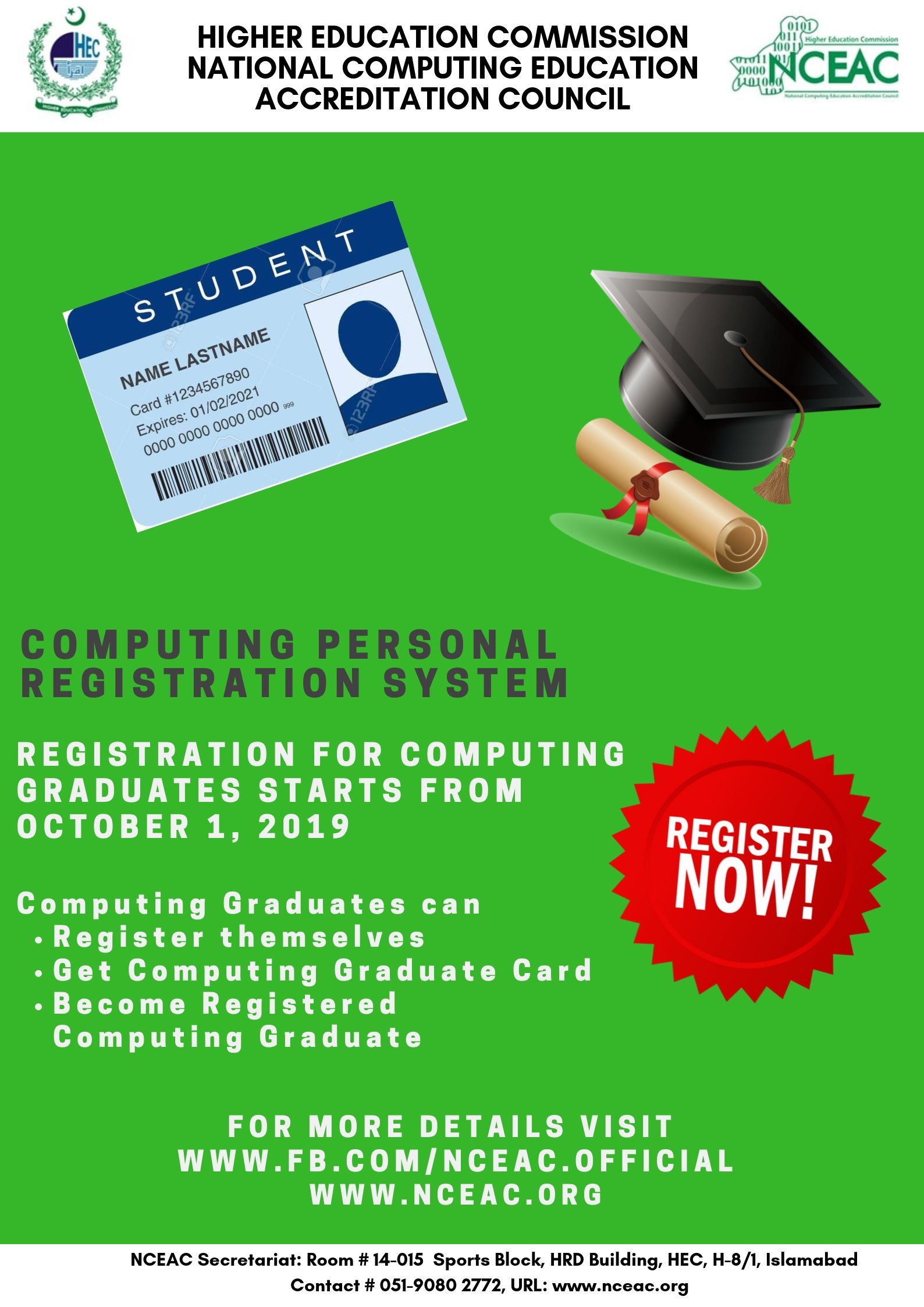 NCEAC Registration for CS Graduates