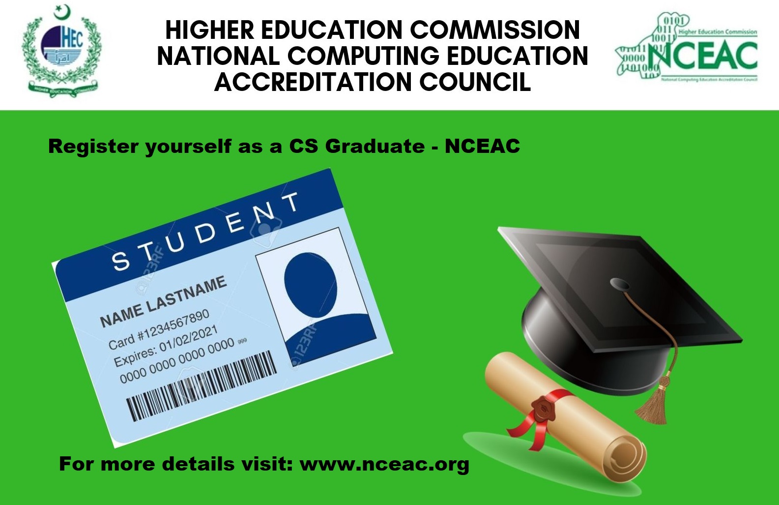 NCEAC Registration for CS Graduates