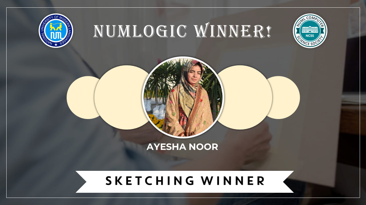 Winner of 'Sketching' for NUMLogic 2019