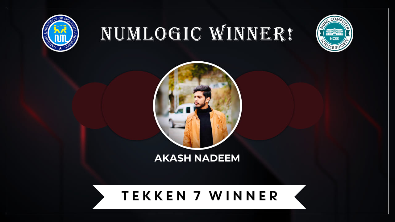 Winner of 'Tekken 7' for NUMLogic 2019