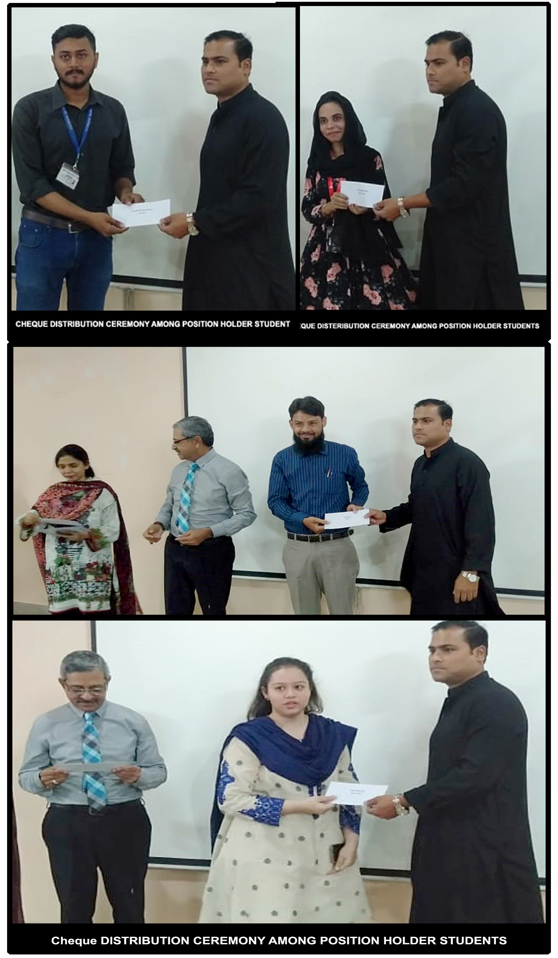 Cheque Distribution Ceremony Among Position Holder Students