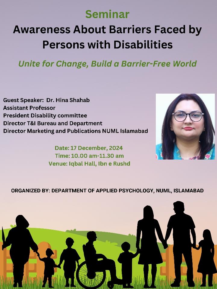 Seminar: Awareness about barriers faced by Persons with disabilities