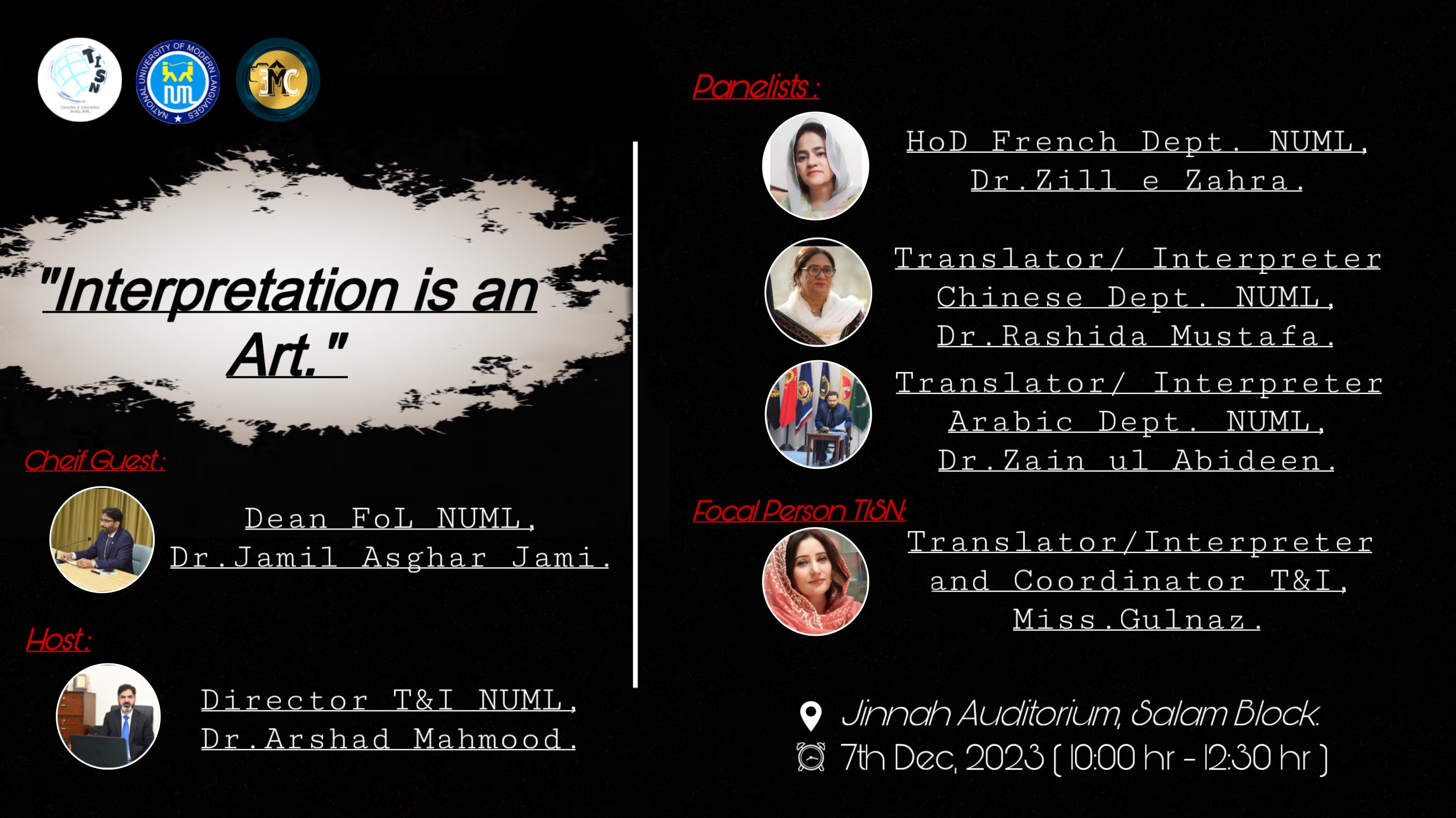 Department of Translation and Interpretation is organizing a seminar  “Interpretation is an Art”