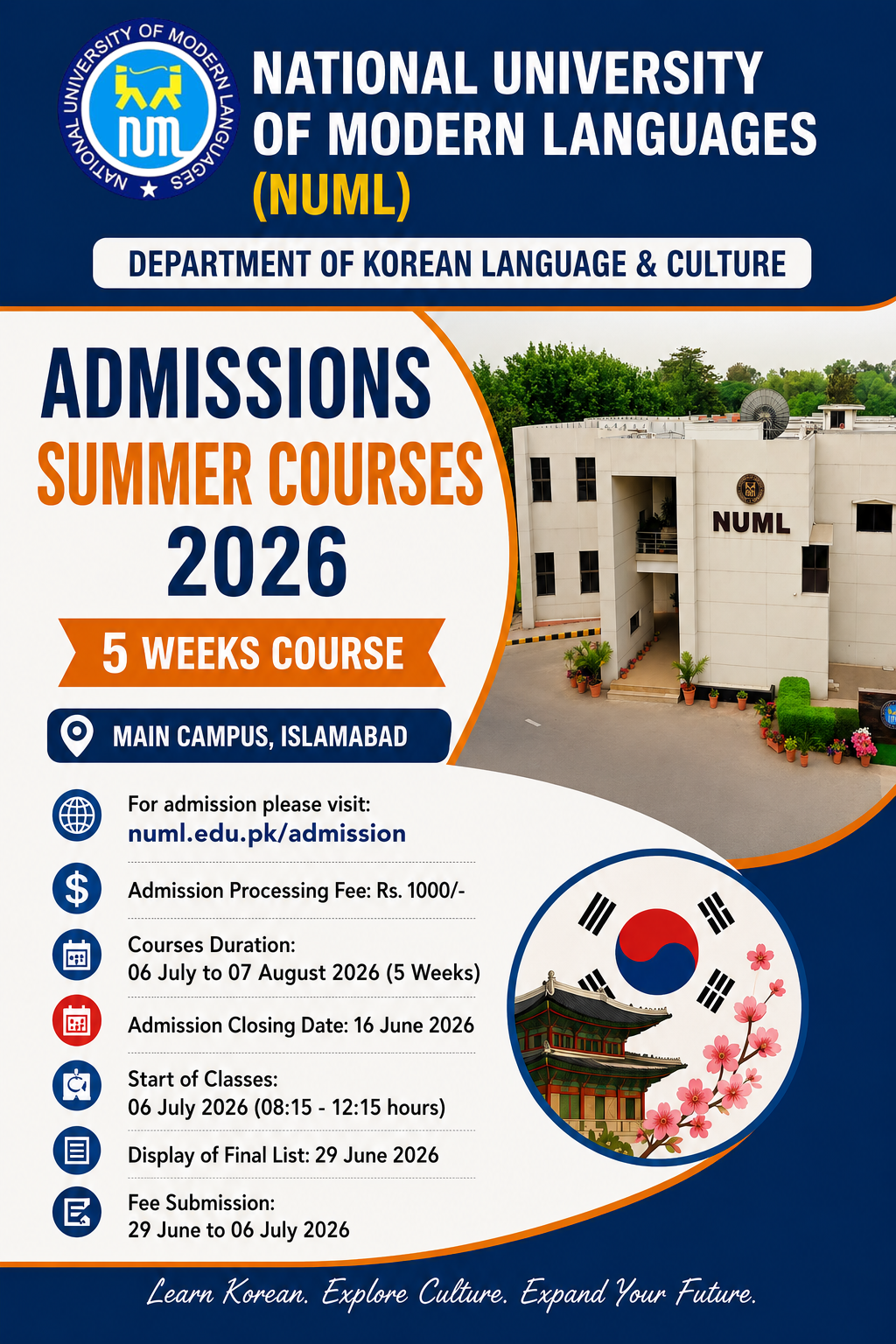Admissions Open for Summer Courses 2026