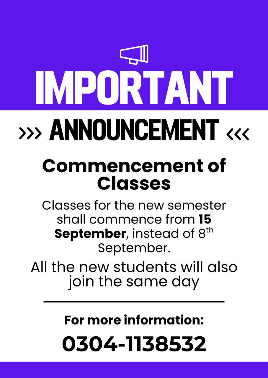 Commencement of Classes