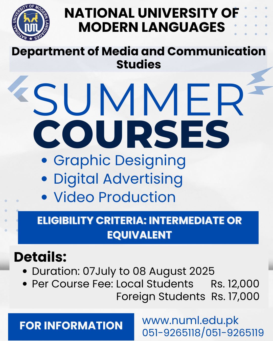 Summer Courses 2025