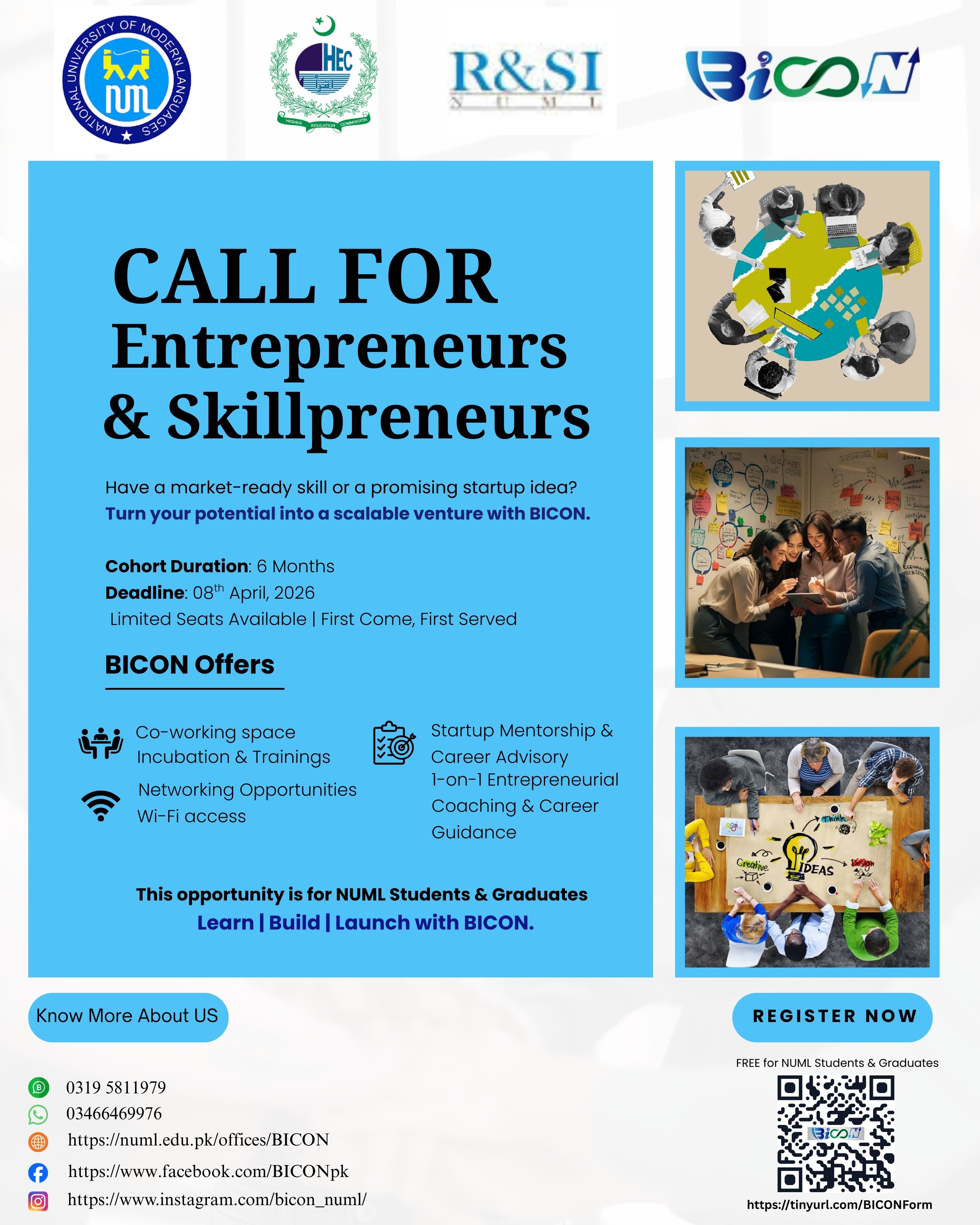 CALL FOR Entrepreneurs & Skillpreneurs Registration