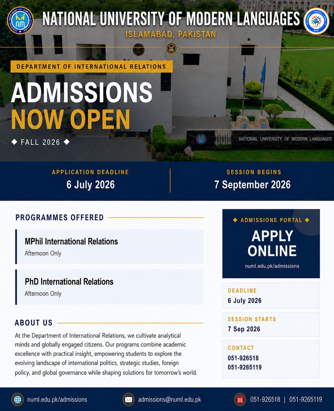 Admission Open. Apply Now!