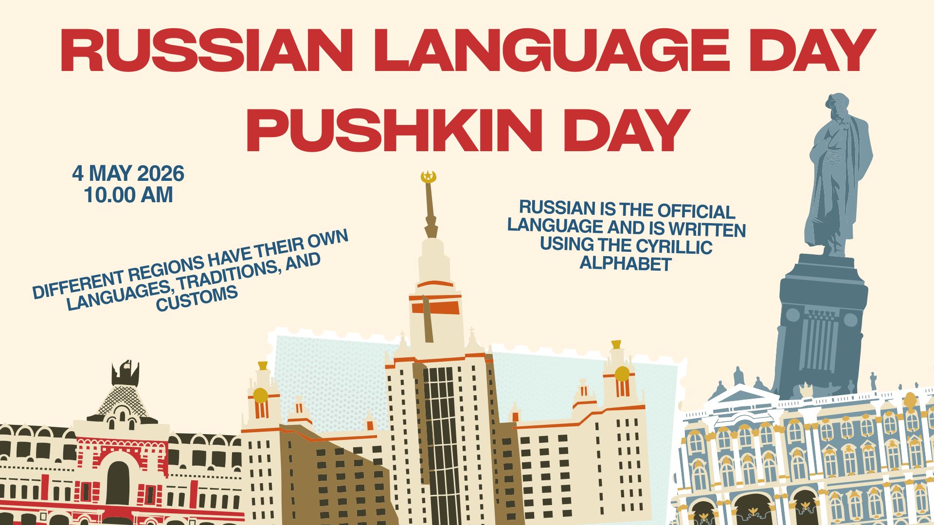 Russian Language Day. Pushkin Day.