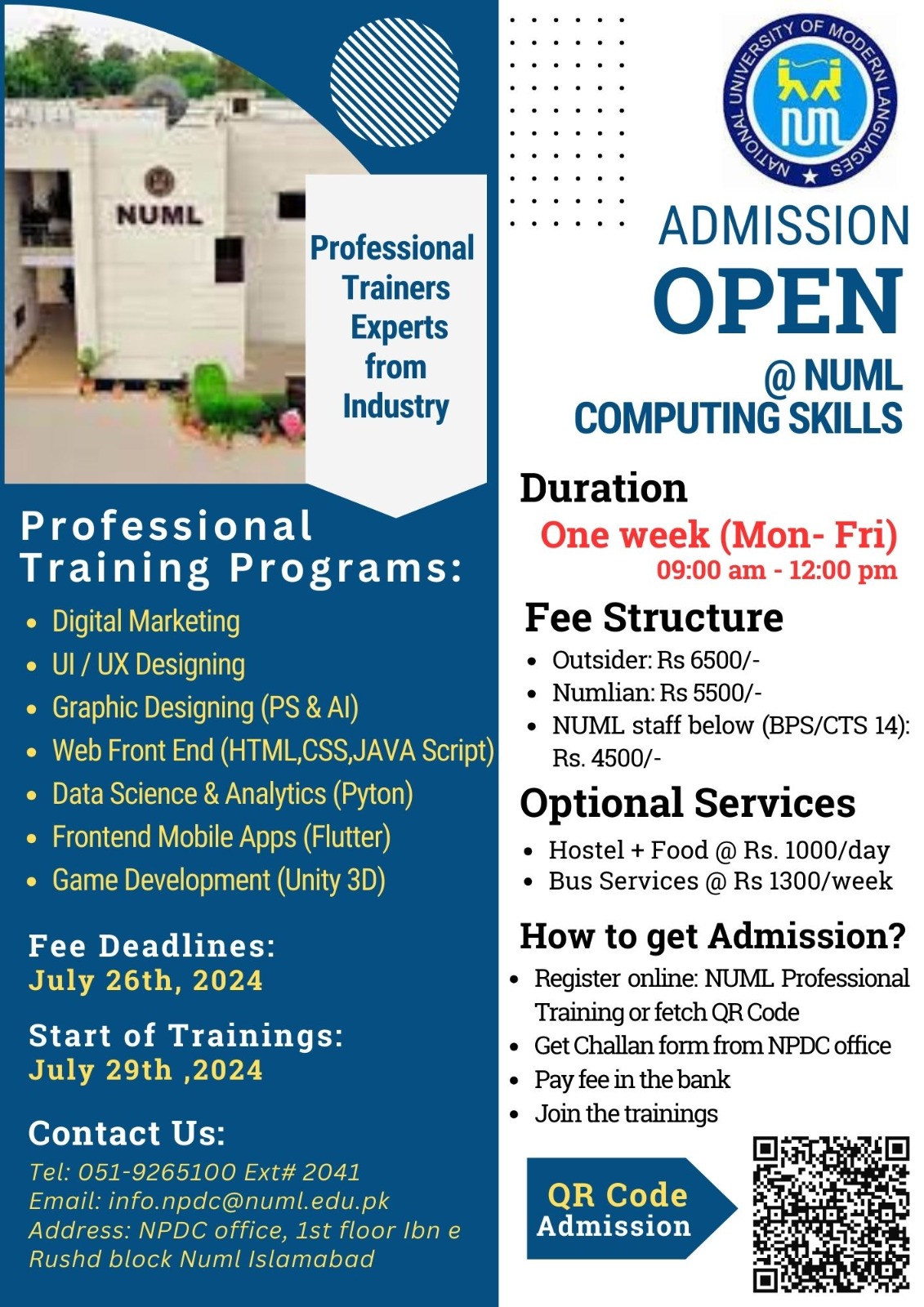 Admission Open - Computing Skills