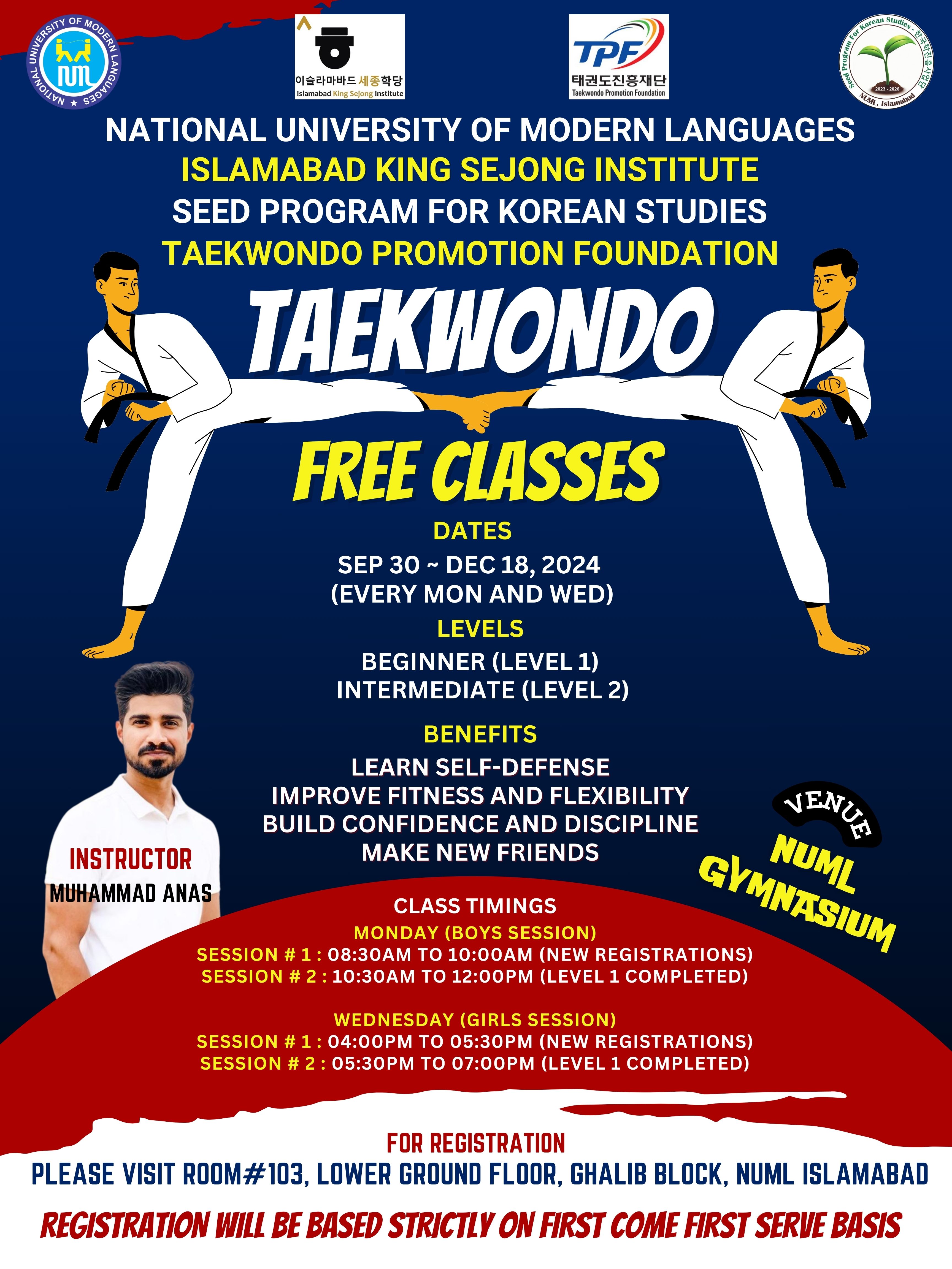 Taekwondo Classes Registration Open Now