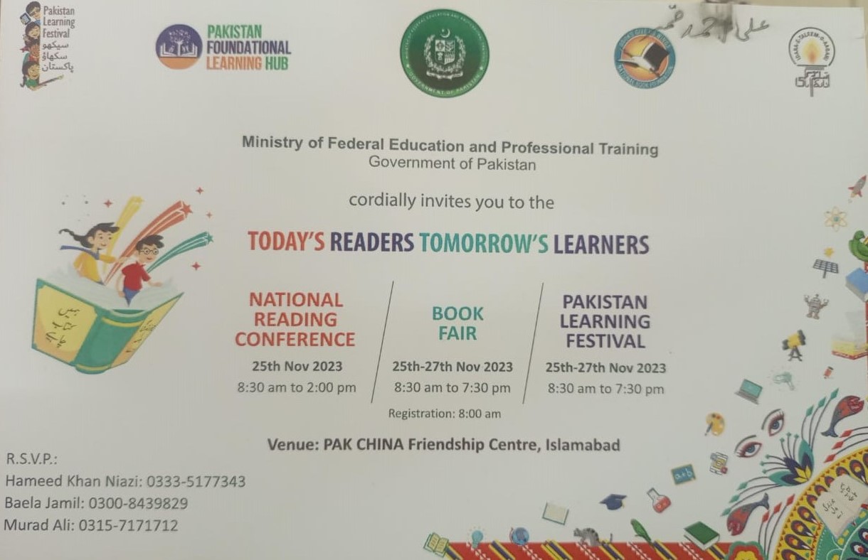 Pakistan Learning Festival - Today's Readers Tomorrow's Learners