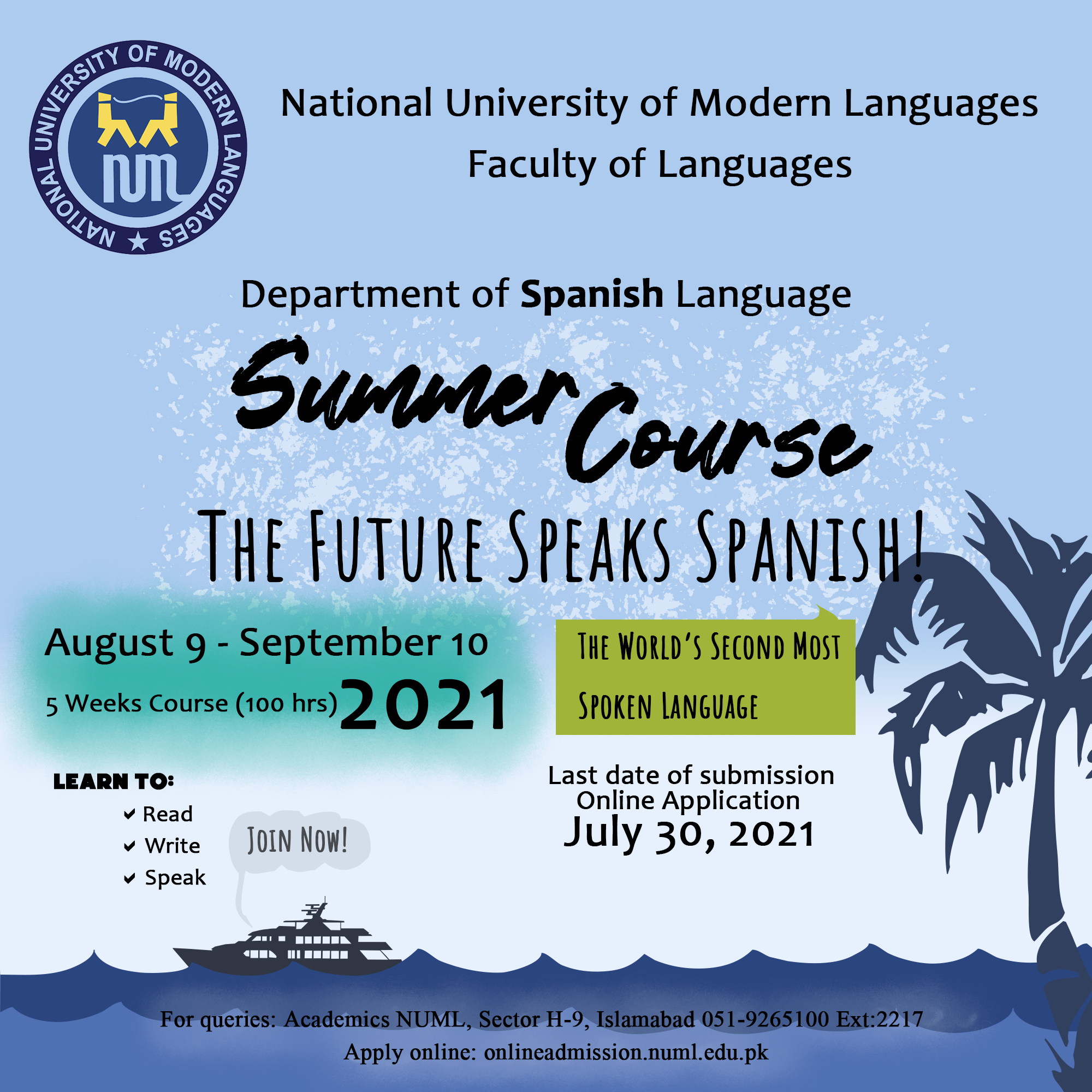 Spanish Language Short Summer Course 2021