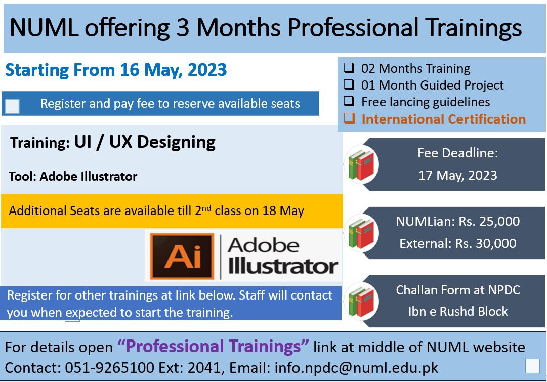 3 Months Professional Trainings