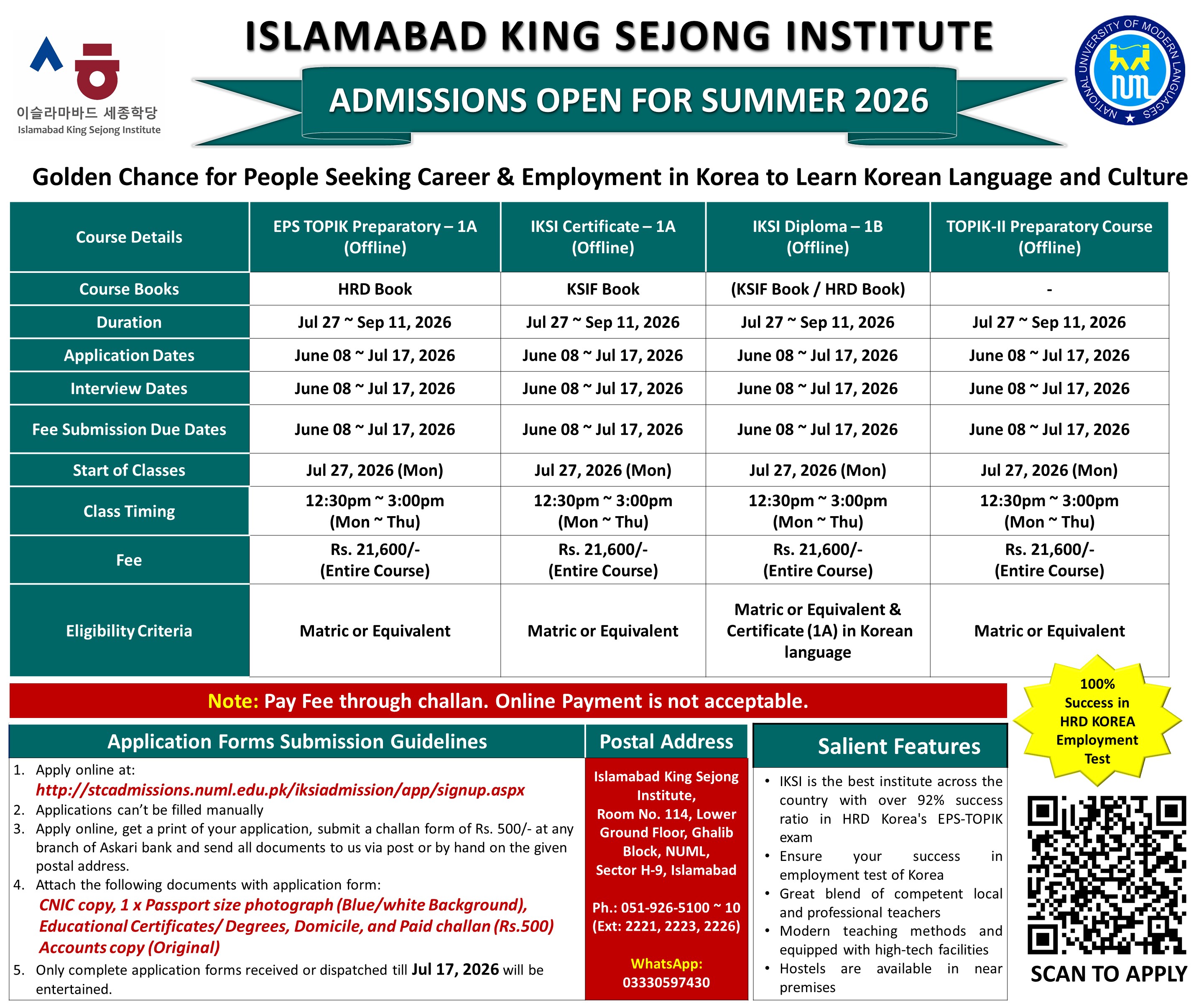 IKSI ADMISSIONS - SUMMER 2026 (OPEN NOW)