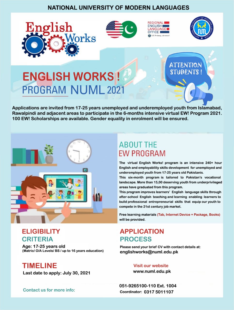 English Works Program NUML 2021