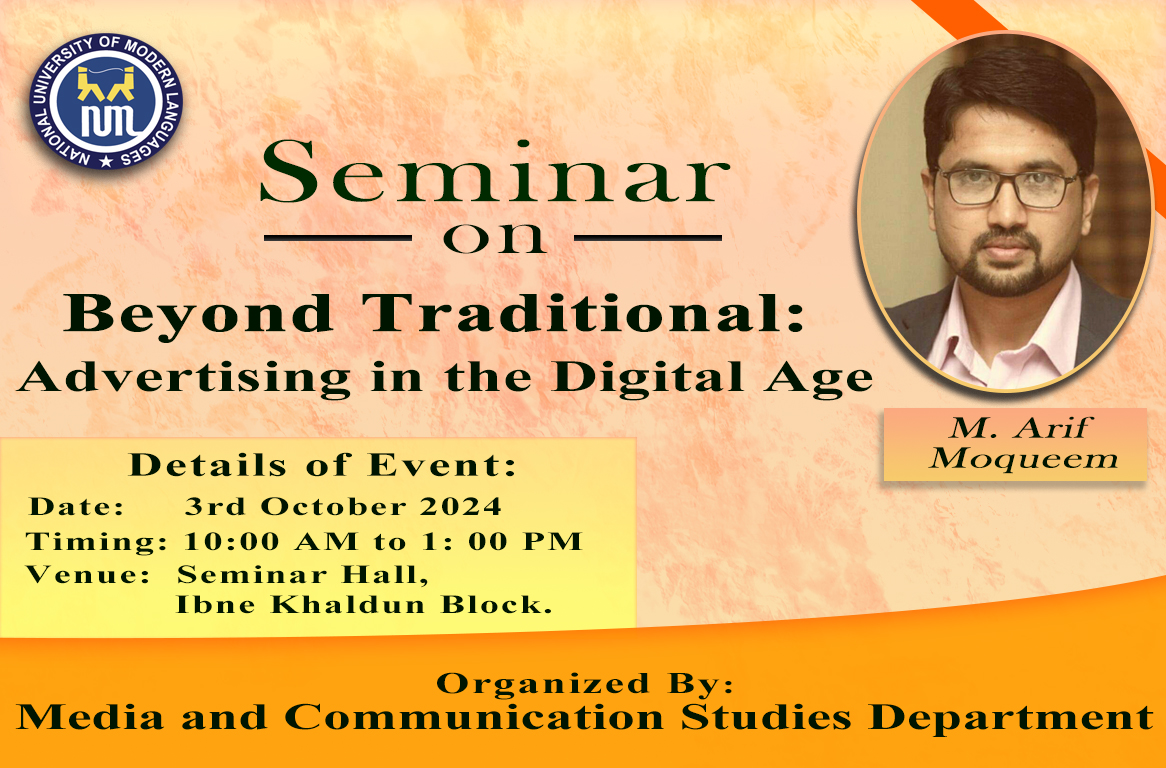 Seminar on "Beyond Traditional: Advertising in the Digital Age"