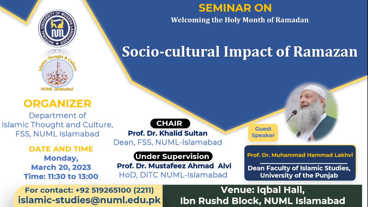 Seminar: Socio-Cultural Impact of Ramadan