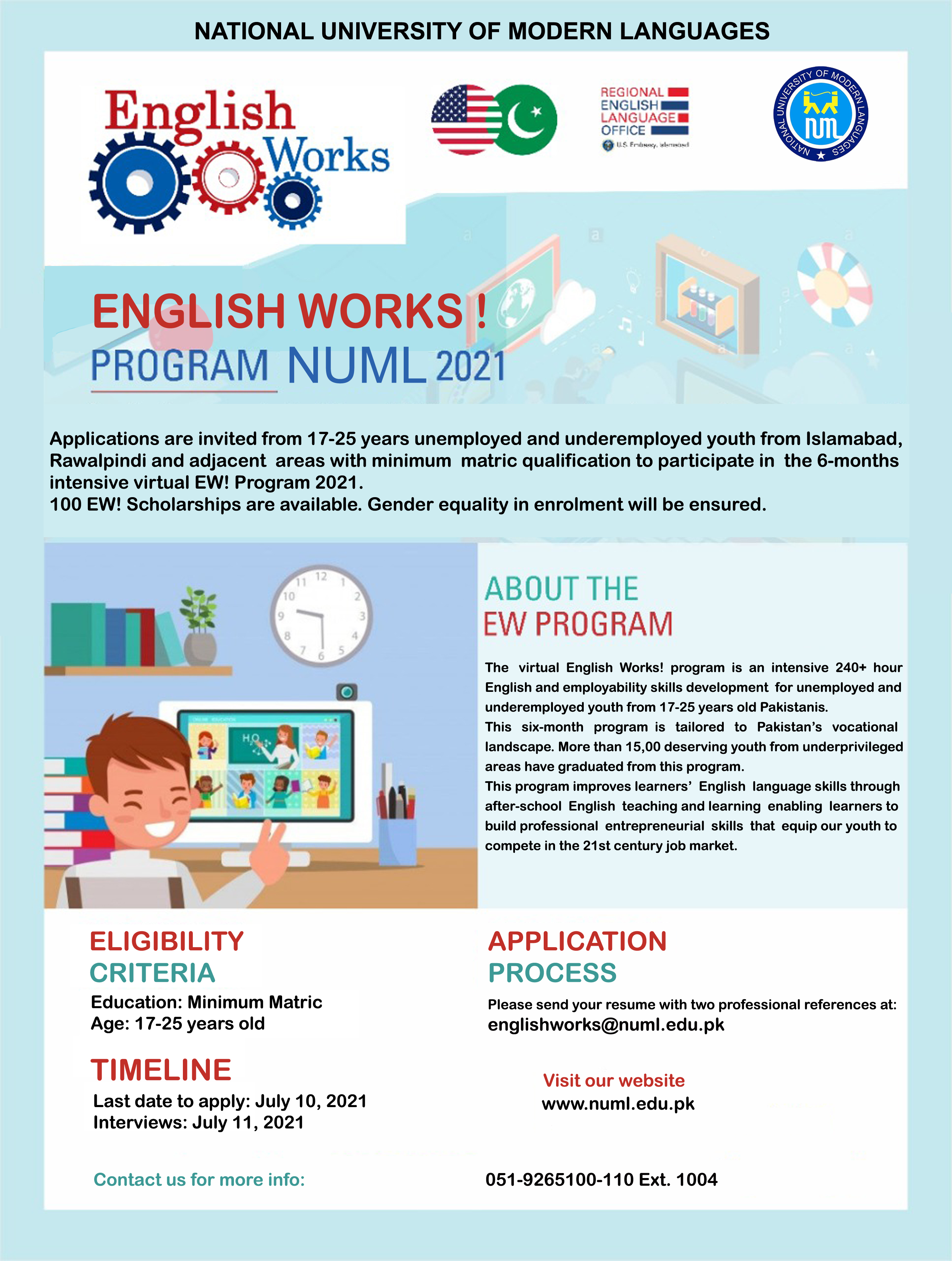 English Works Program NUML 2021