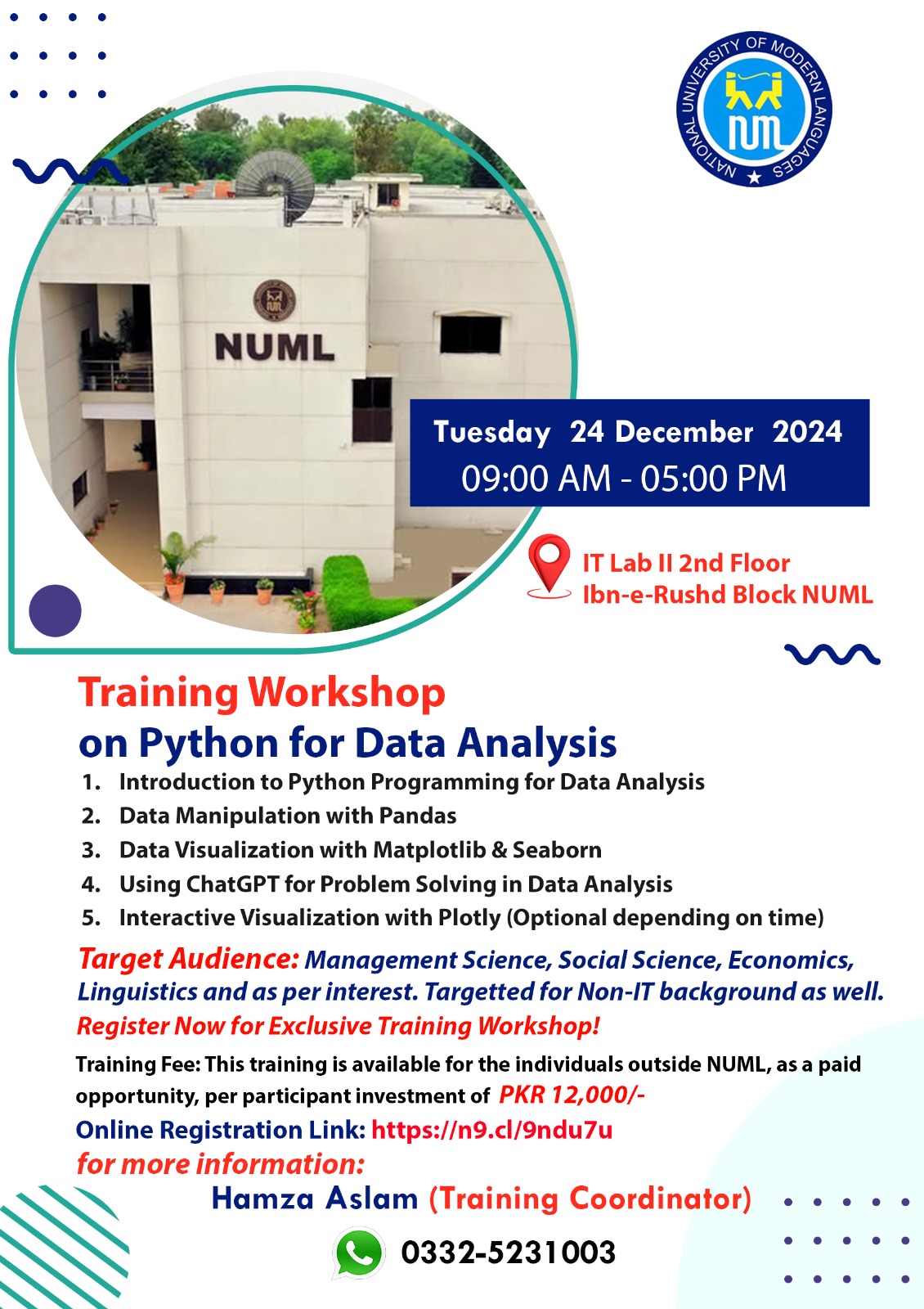 Training Workshop on Python for Data Analysis