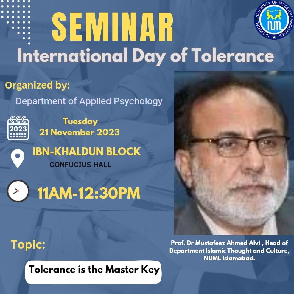 Seminar on International Day for Tolerance