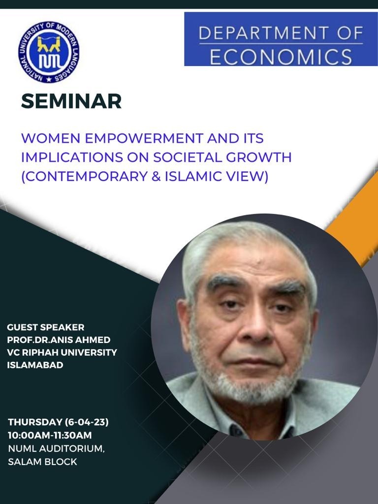 Seminar: Women Empowerment And Its Implications On Societal Growth (Contemporary & Islamic View)