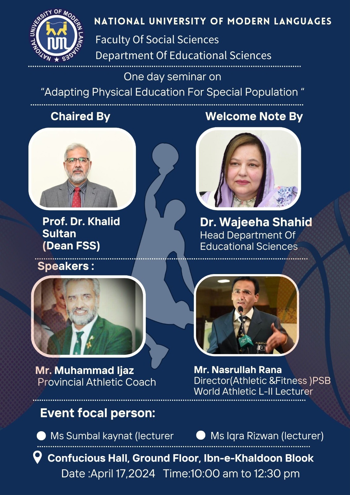 One day seminar on "Adapting Physical Education For Special Population"
