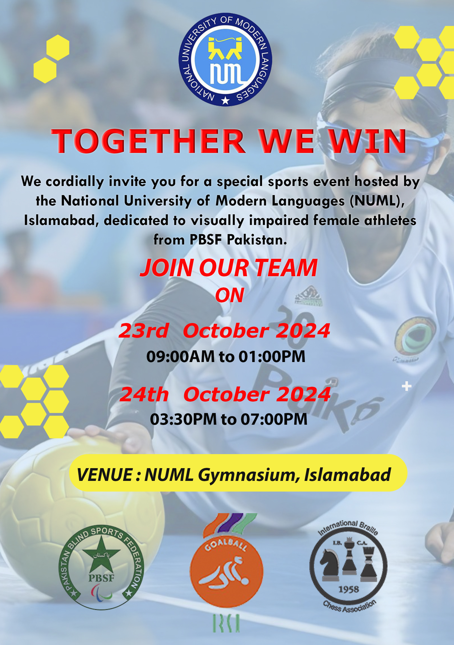 Two Day Sports Event Featuring Goalball & Archery for Visually Impaired Female Athletes