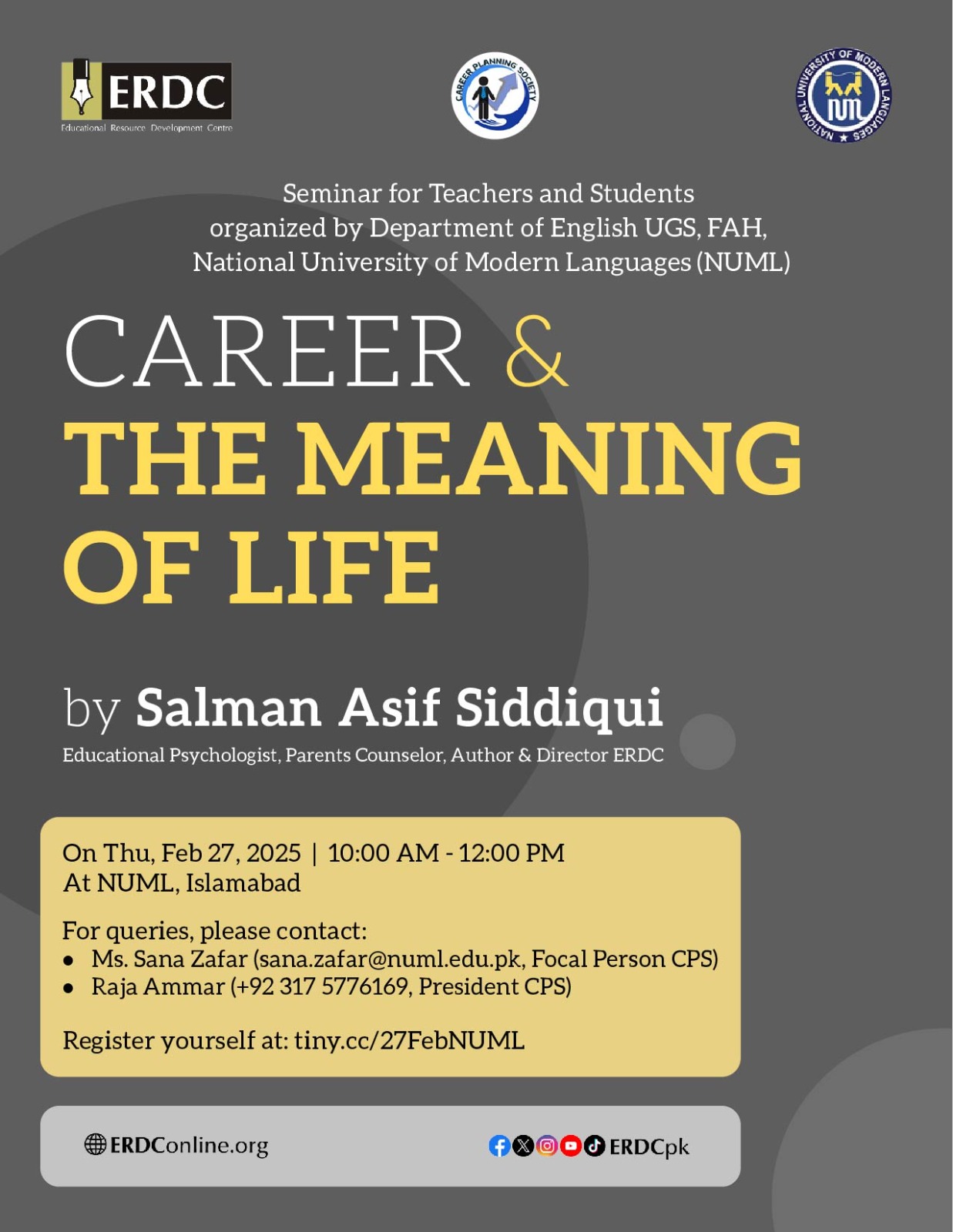 Seminar: Career & the Meaning of Life