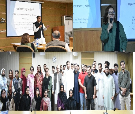 Dr. Khurram Ejaz, Unit Head CMU, Finance Division, Government of Pakistan and Dr. Neelum Nigar, Director CSP, Institute of Strategic Studies delivered lectures on Pre-Budget Seminar